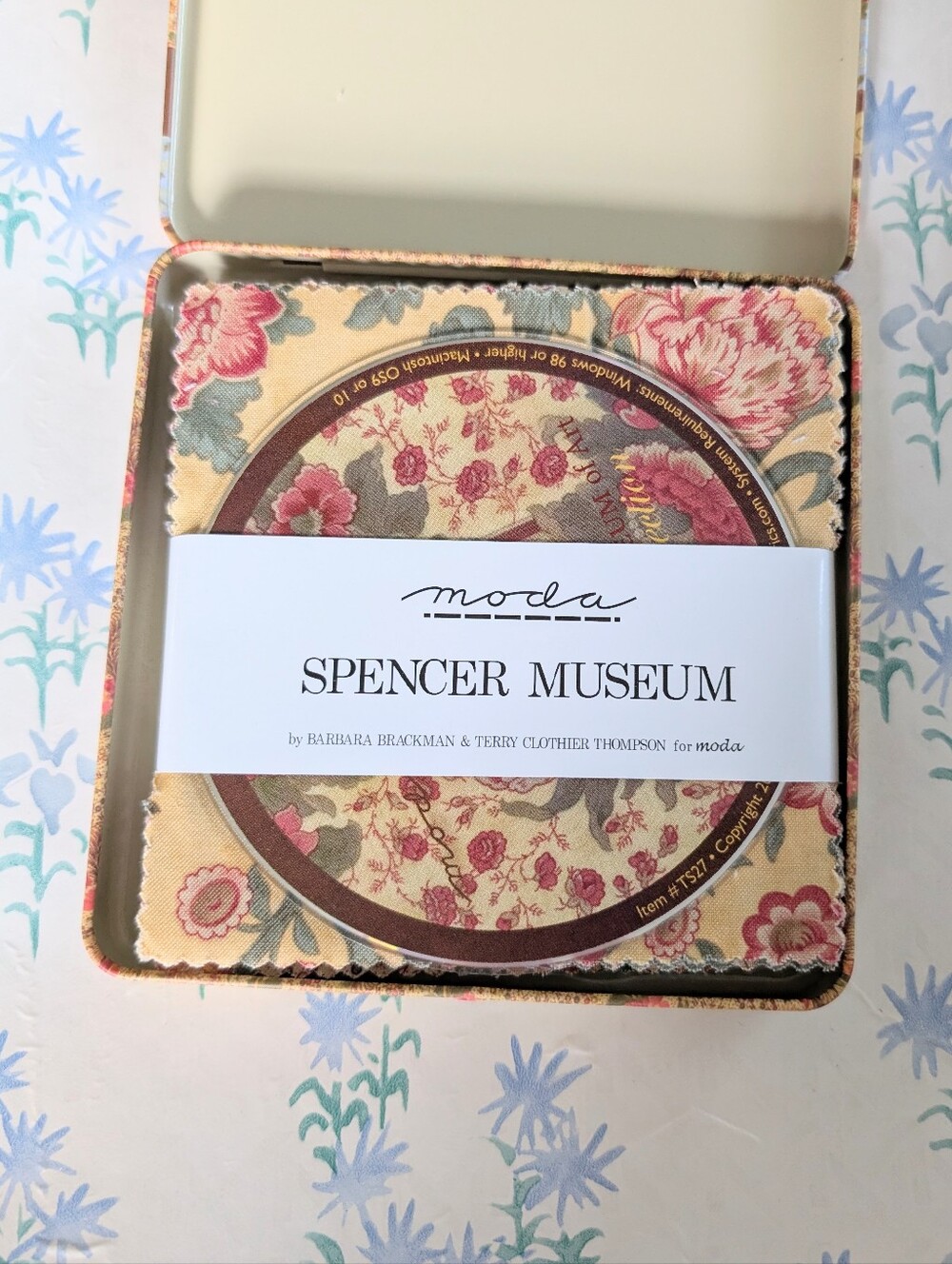 Moda Tin Box Sampler Series Spencer Museum Charm Pack CD Set NEW Brackman Quilt